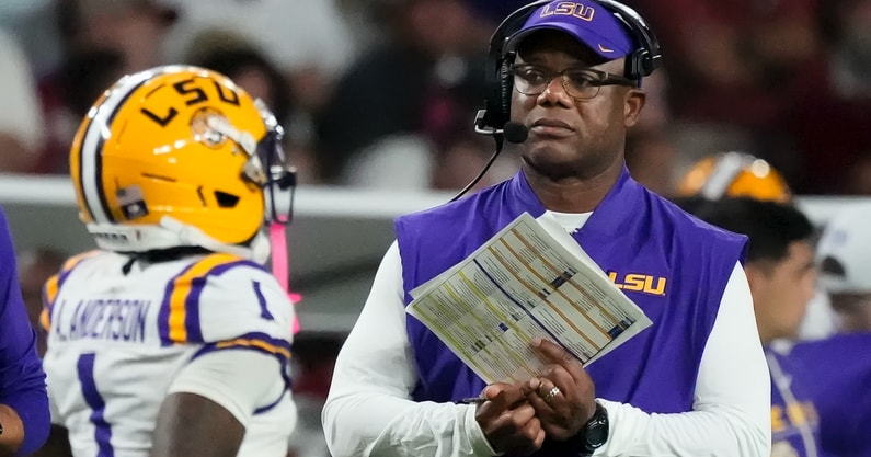 LSU interim head coach Frank Wilson (Photo: © Gary Cosby Jr.-Imagn Images)